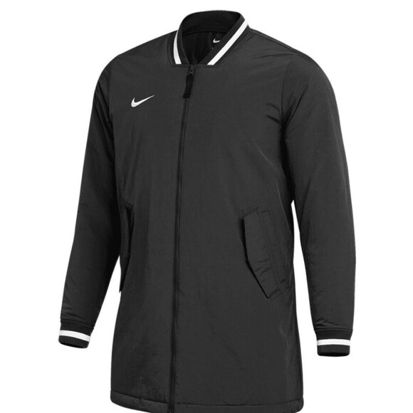 Nike Men's Baseball Jacket Team Black / White Dugout NEW NWT Size Small $150 - Picture 1 of 4